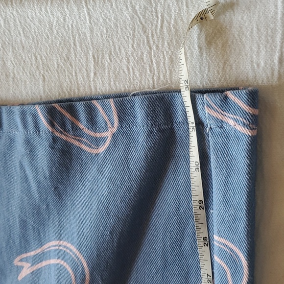 Bailey Rose Blue with Pink Bow Pattern, Wide Leg Sz. M Blue Jeans - Picture 12 of 12